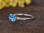 1.25 Carat Oval Sky Blue Topaz and Diamond Unique Engagement Ring in White Gold