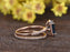 2 Carat Emerald Cut London Blue Topaz and Diamond Wedding Ring Set in Rose Gold