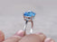 1.25 Carat Cushion Cut London Blue Topaz Solitaire Engagement Ring in White Gold
