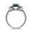 Unique 1.50 Carat Emerald and Diamond Infinity Engagement Ring