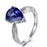 Unique 2 Carat Pear Cut Shape Blue Sapphire and Diamond Antique Engagement Ring