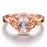 Vintage 1 Carat Morganite and Diamond Engagement Ring