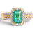 Vintage 1.50 Carat Emerald and Diamond Engagement Ring