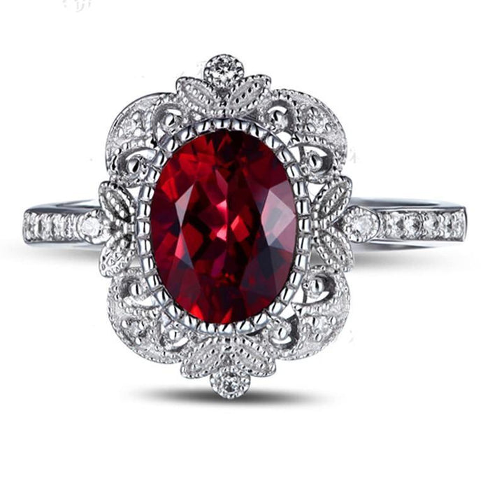 Vintage 1.50 Carat Ruby and Diamond Engagement Ring