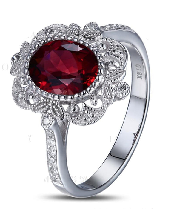 Vintage 1.50 Carat Ruby and Diamond Engagement Ring