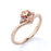 1.50 Carat Morganite Teardrop & Diamond Shoulder Accents Chevron Wedding Ring in Rose Gold