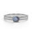 0.65 Carat Round Cut Grey Salt and Pepper Diamond Hand Engraved Engagement Ring in White Gold